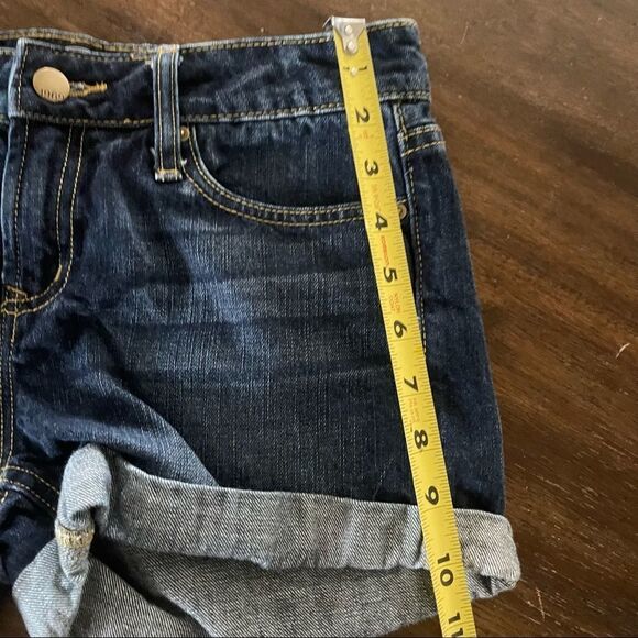 Gap Jean Shorts Rolled Hems Womens Size 0 Dark Wash Blue Summer Casual - Picture 6 of 7